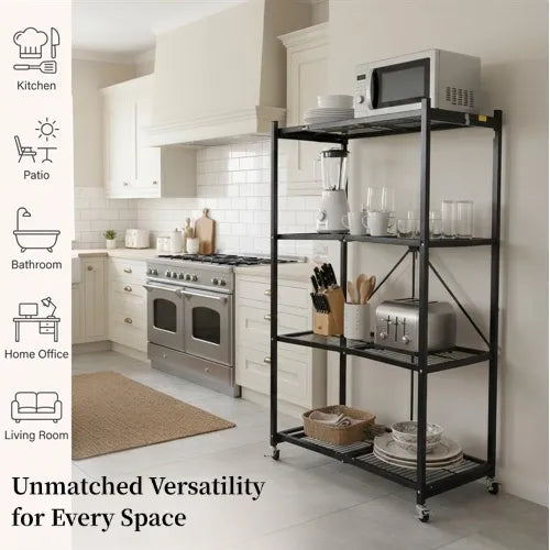 NO INSTALLATION! Ready-to-Use 360° Rotating Storage Rack