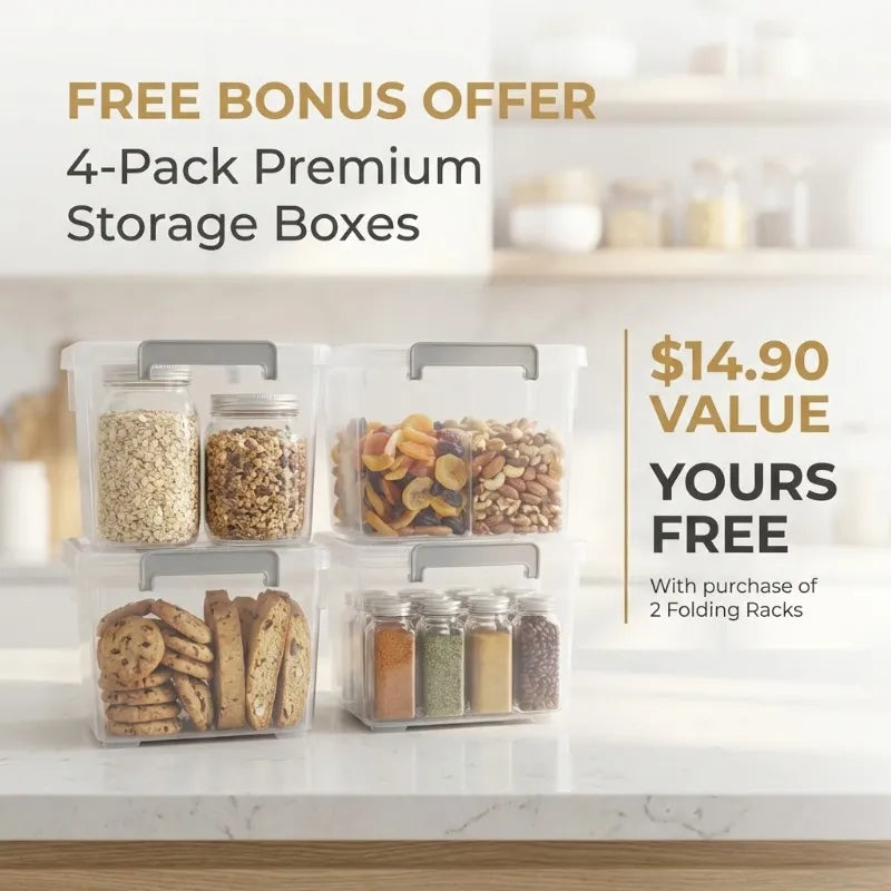 NO INSTALLATION! Ready-to-Use 360° Rotating Storage Rack