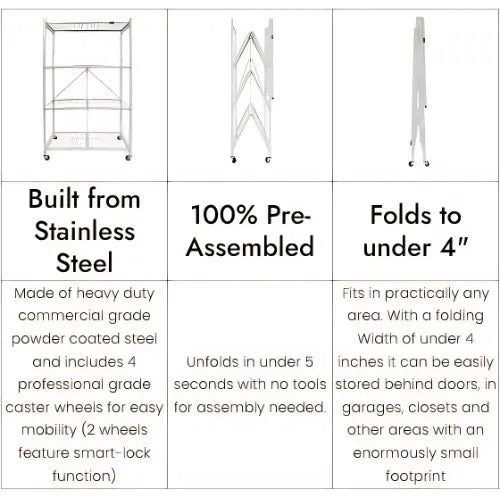 NO INSTALLATION! Ready-to-Use 360° Rotating Storage Rack